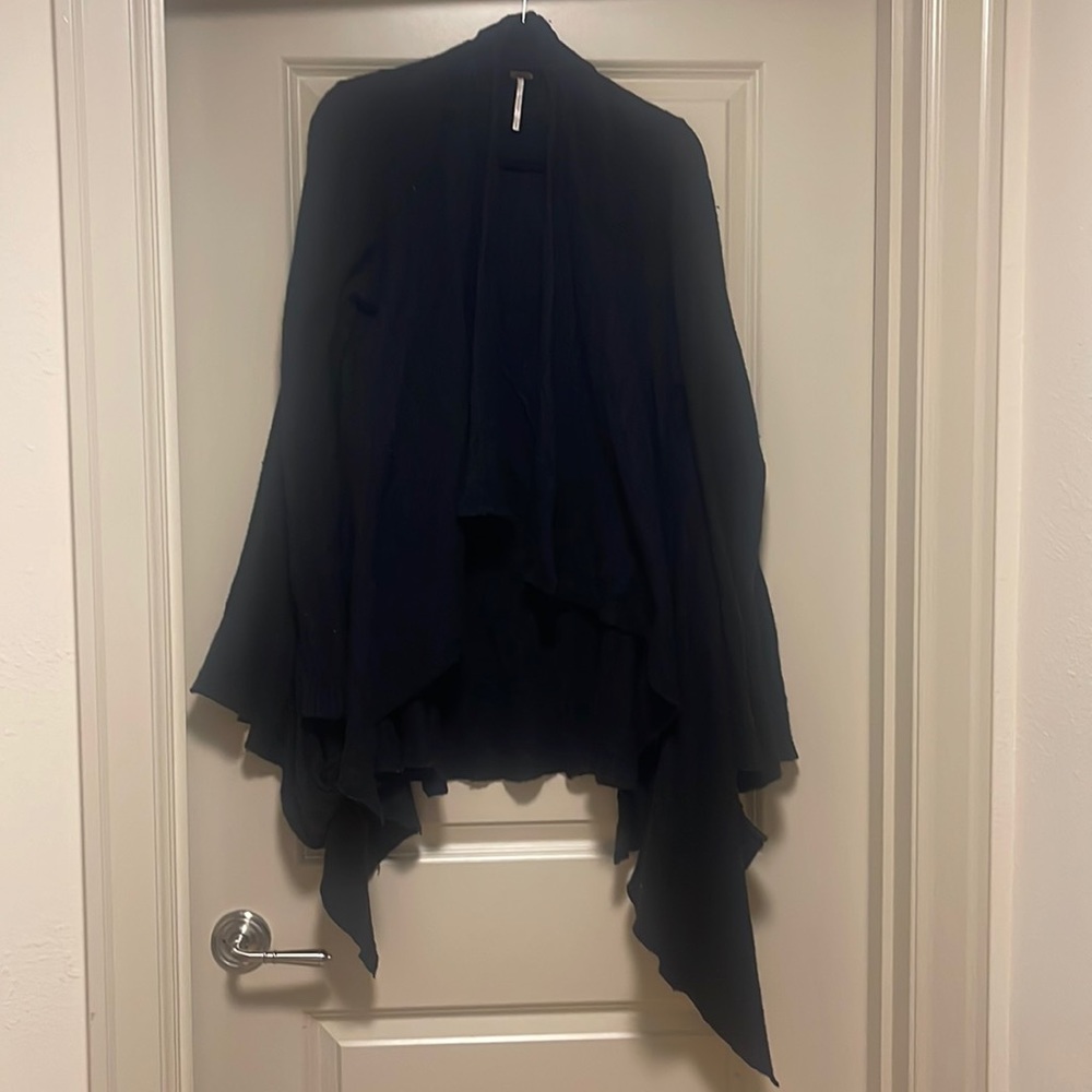Free People black cardigan sweater, size M